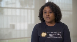 prime student member giving an interview